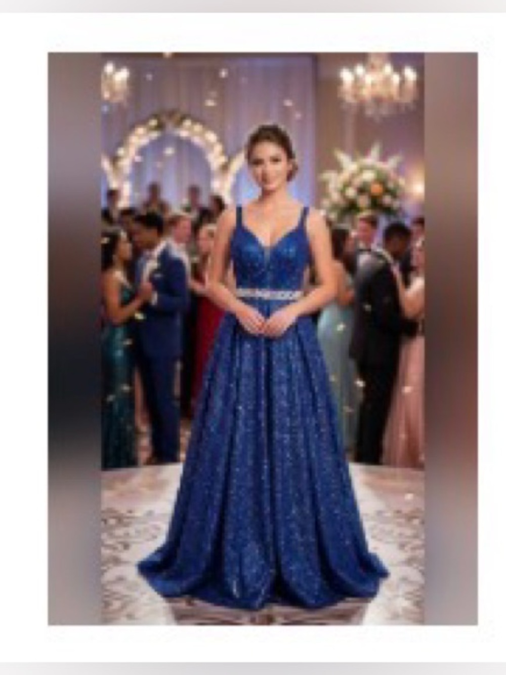Coya Collection Size M Stardust Glitter Sparkle Midnight Blue Ballgown